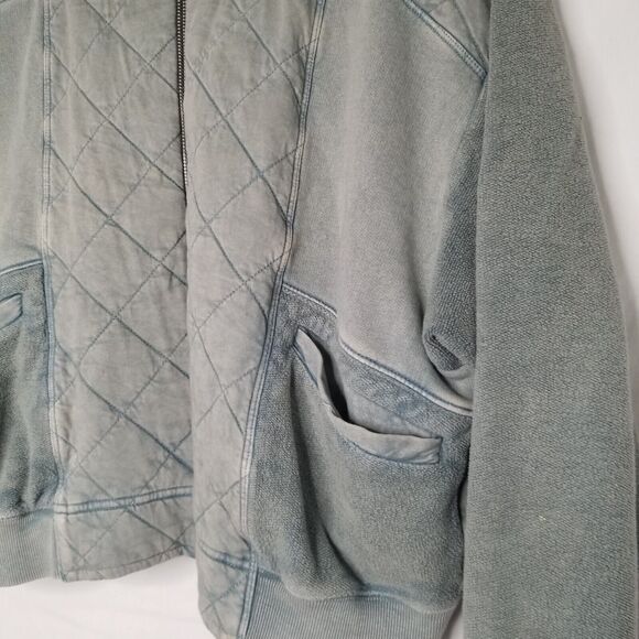Pilcro And The Letterpress Anthropologie Quilted Bomber Jacket Top XS Grunge - Picture 8 of 14